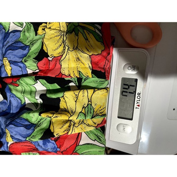 VINTAGE COLORFUL FLORAL MIDI SKIRT SIZE 10 | U1 - Picture 6 of 6